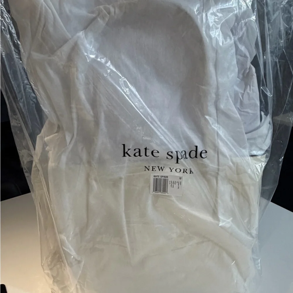 Kate‎ Spade Bridget Crinkle Patent Large Ivory White Tote Bag KM674 NWT $399
